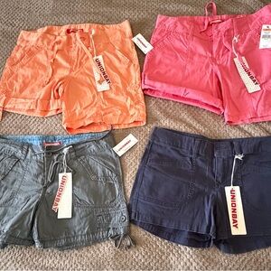UNIONBAY Women's Shorts BUNDLE — Coral Orange, Hot Pink, Gray, Navy